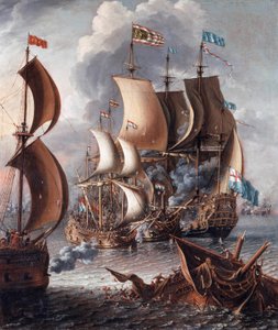 Uma luta de mar com corsários de Barbary